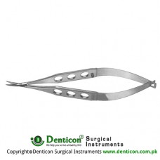 Iris Micro Scissor Curved - Sharp Tips - Small Blades Stainless Steel, 11 cm - 4 1/2"